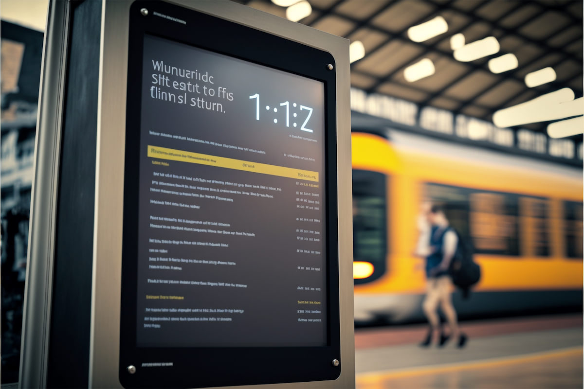 Digital Signage at a Train Station